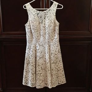 Cream Homecoming Dress